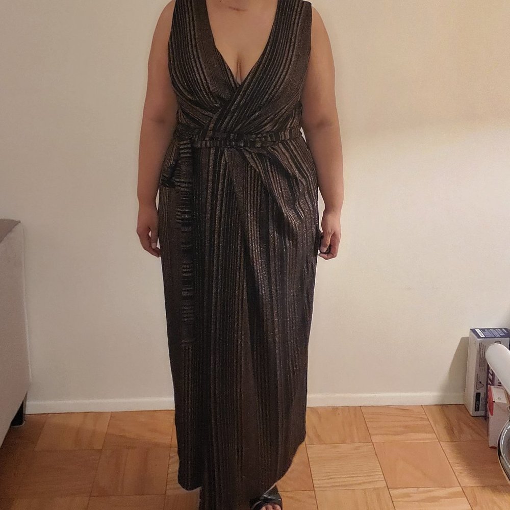 City Chic Black Cleo Wrap Dress